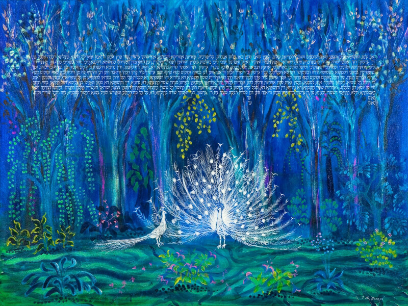 Peacocks in the Forest